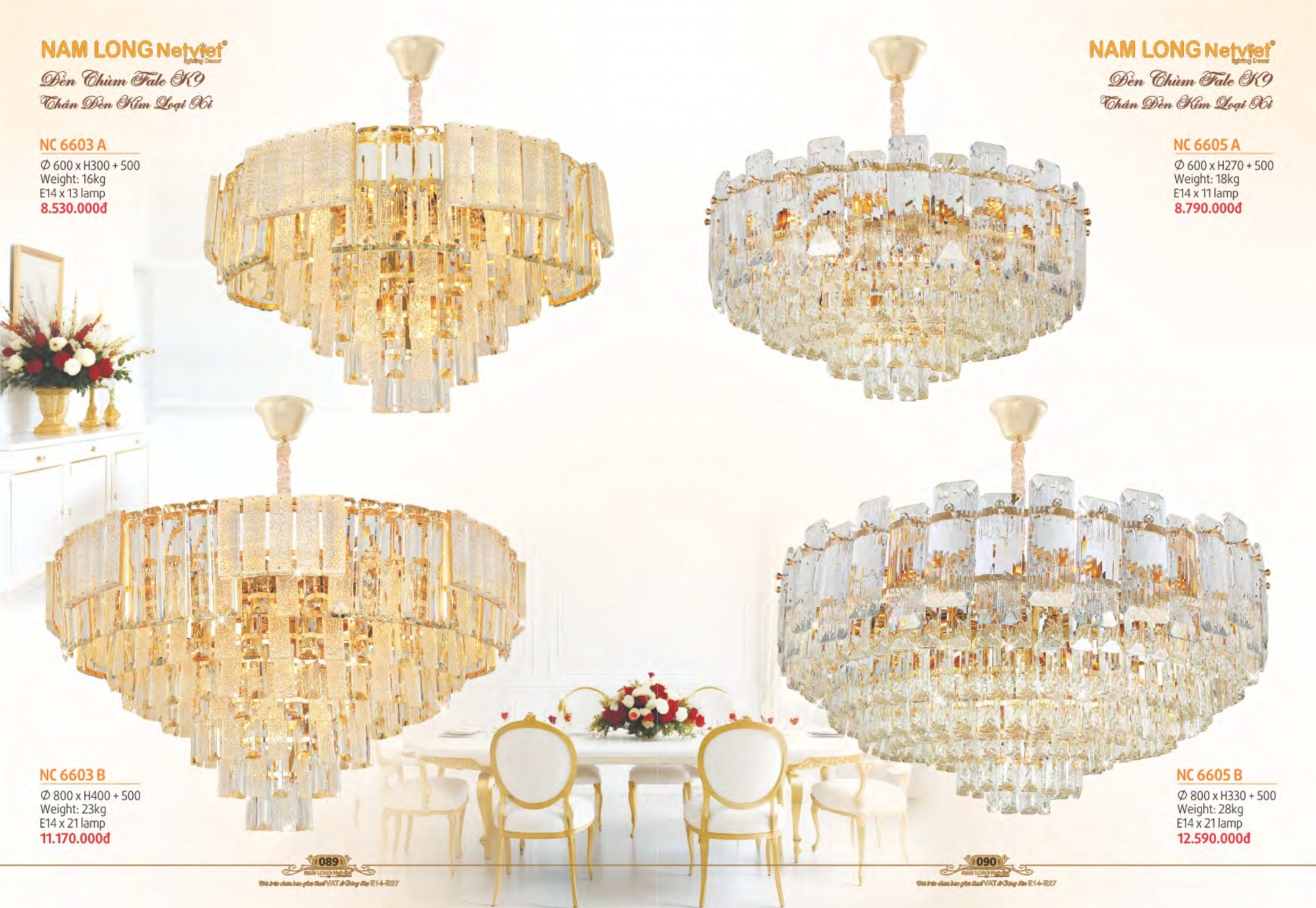 Bảng giá đèn trang trí Nam Long